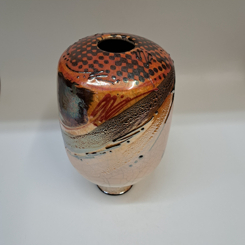#260233 Raku 3X-Fired 9.5x5 $42 at Hunter Wolff Gallery